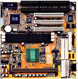 Jetway 720BF / 720BN Slot1 Baby AT motherboard with 2 isa slots