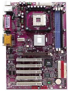 Jetway P4XFCP socket 478 motherboard, Pentium motherboard with support for PC-133 168 pin sdram memory and ddr