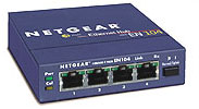 netgear en104 hub with bnc port. 4 port 10mbps ethernet hub with BNC / AUI