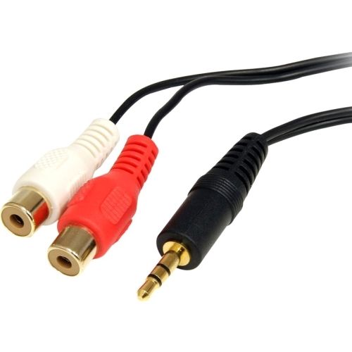 3.5mm Stereo Male to 2-RCA Female Audio Cable Adapter Gold plated