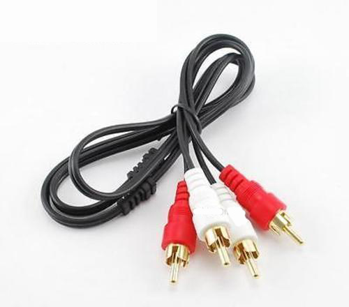 3ft Male to Male 2-RCA Red/White Gold-Plated Audio Cable