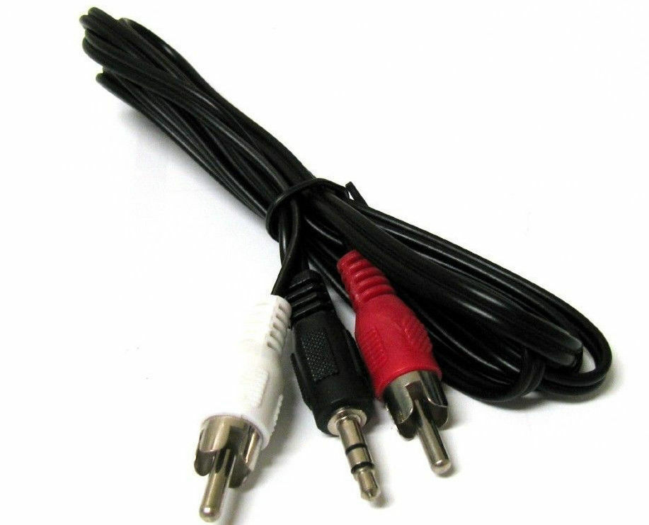 3.5 mm Male to 2 x RCA Male Stereo Speaker Audio Cable 6ft