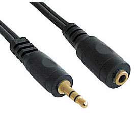Six foot audio cable stereo male to female, 3.5mm audio extension cable,