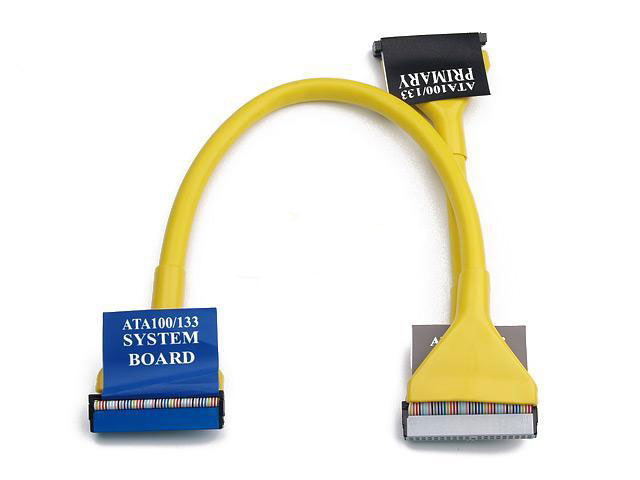 24 inch rounded ide cable, rounded cable, ide ata 133,yellow,