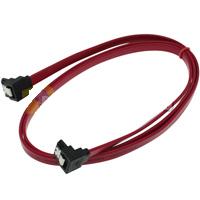 3ft SATA III 7 pin Data Cable with Both Side Right-Angle Connector With Latch