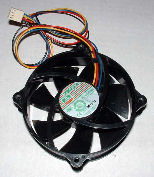 Magic MGT9212ZR-W25, 12V .47A, Cooling Fan 4 Wire Plug,