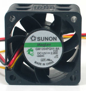 Sunon GM1204PQV1-8A, 40mm case fan,3 pin,3 wire,
