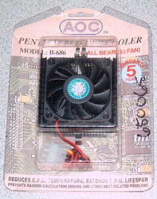 Pentium Pro cooler, socket 8, heatsink and fan,