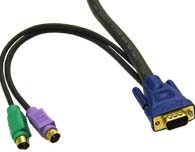 kvm cable, mouse cable, video cable, keyboard, computer parts,