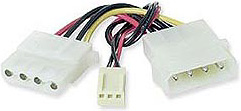 power connection, power extender, comptuer cable computer parts, cables, atx power, atx12v, converter