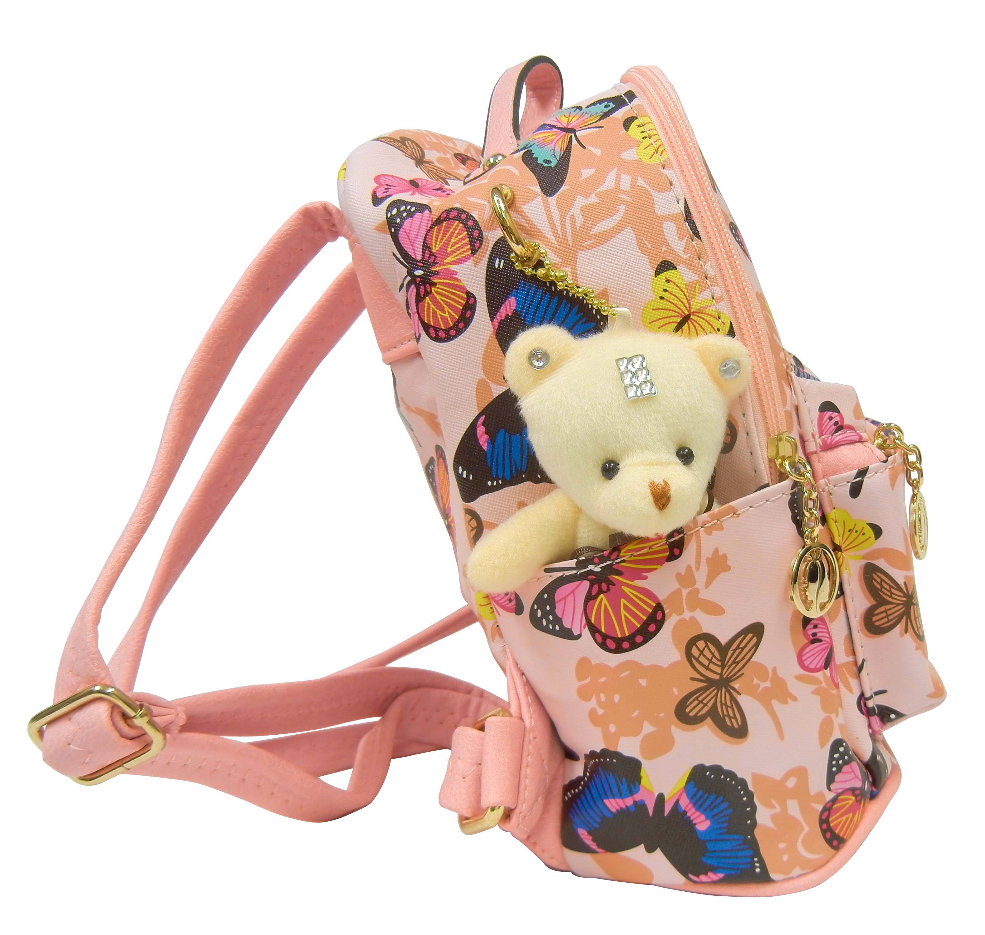 backpack for little girls, pink, butterflies, bright, colorful, bunny, rabbit,