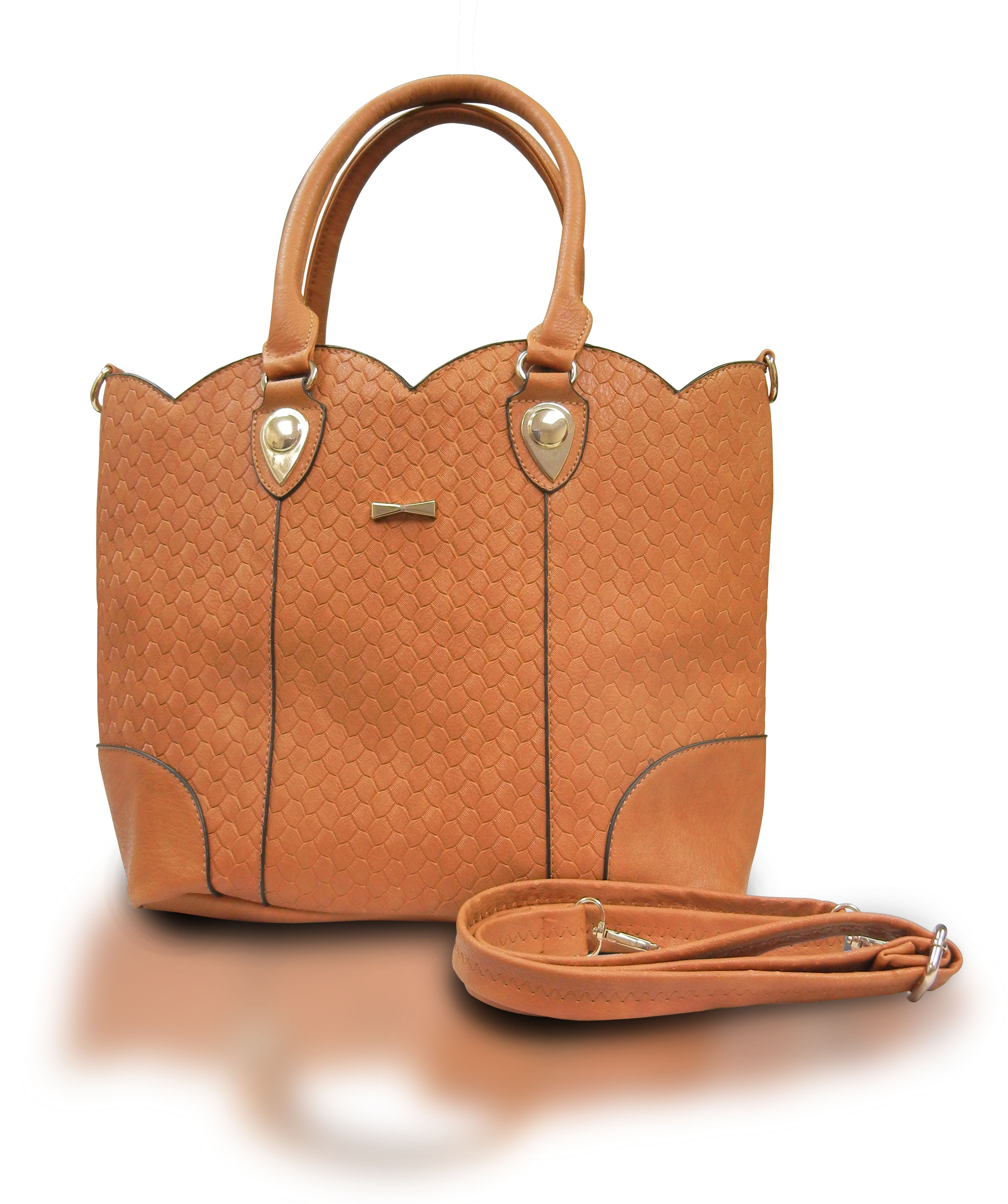 Large Ladies Handbag with removable straps,Tan, Camel color,