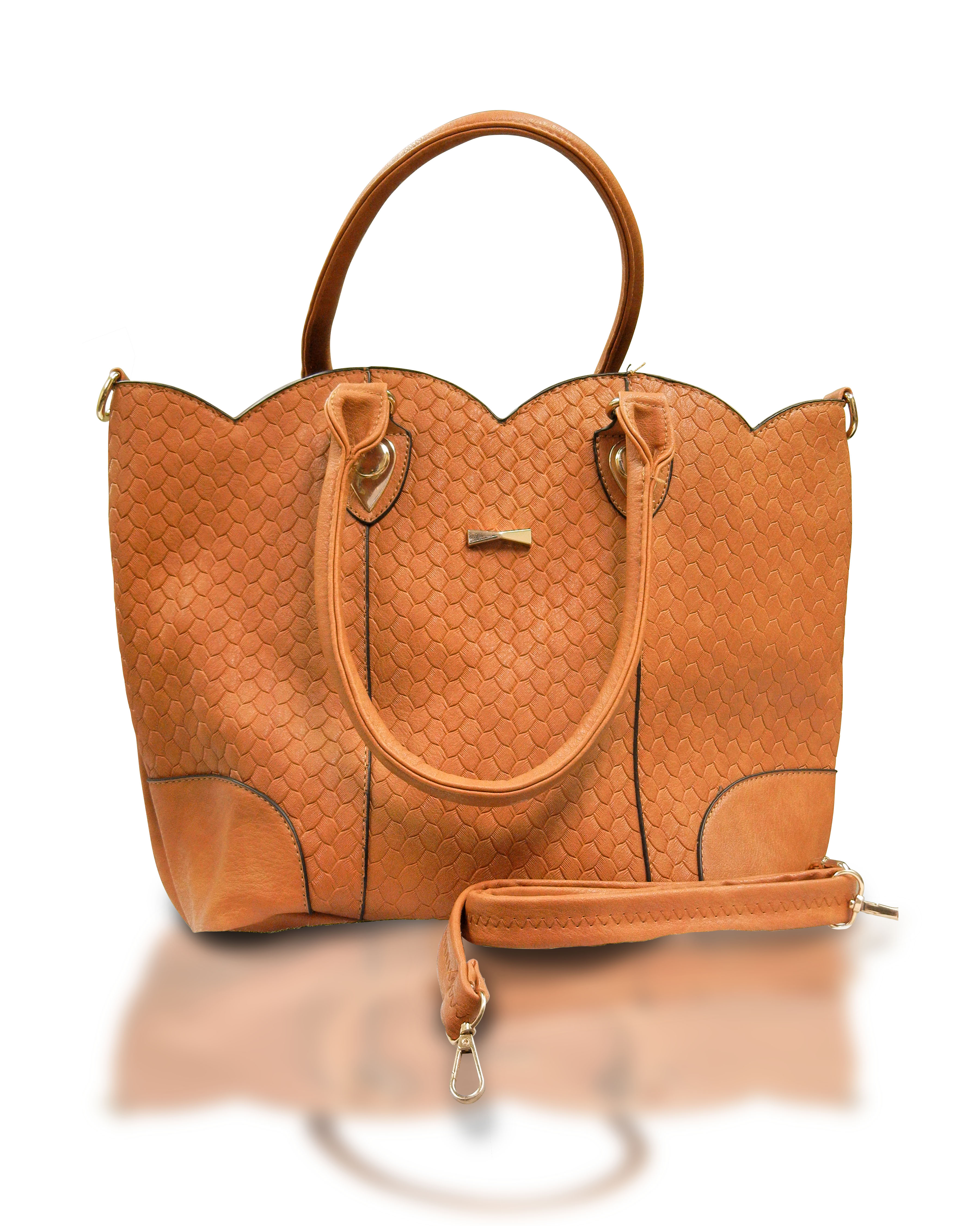 Large Ladies Handbag with removable straps,Tan, Camel color,