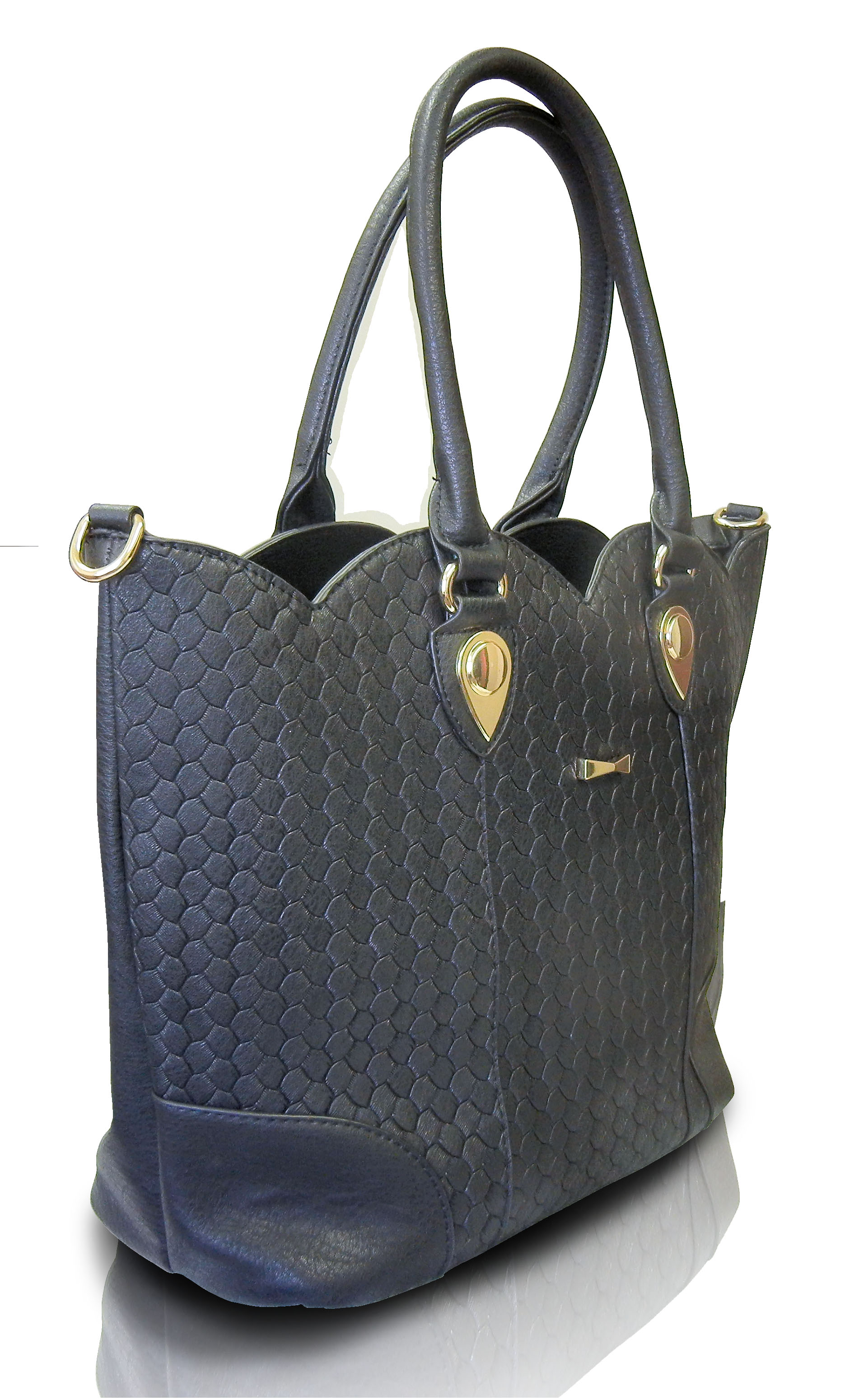 Large Handbag, groceries,babies stuff,Black color Ladies Handbag with removable straps, satchel bag,with small companion bag,wallet,