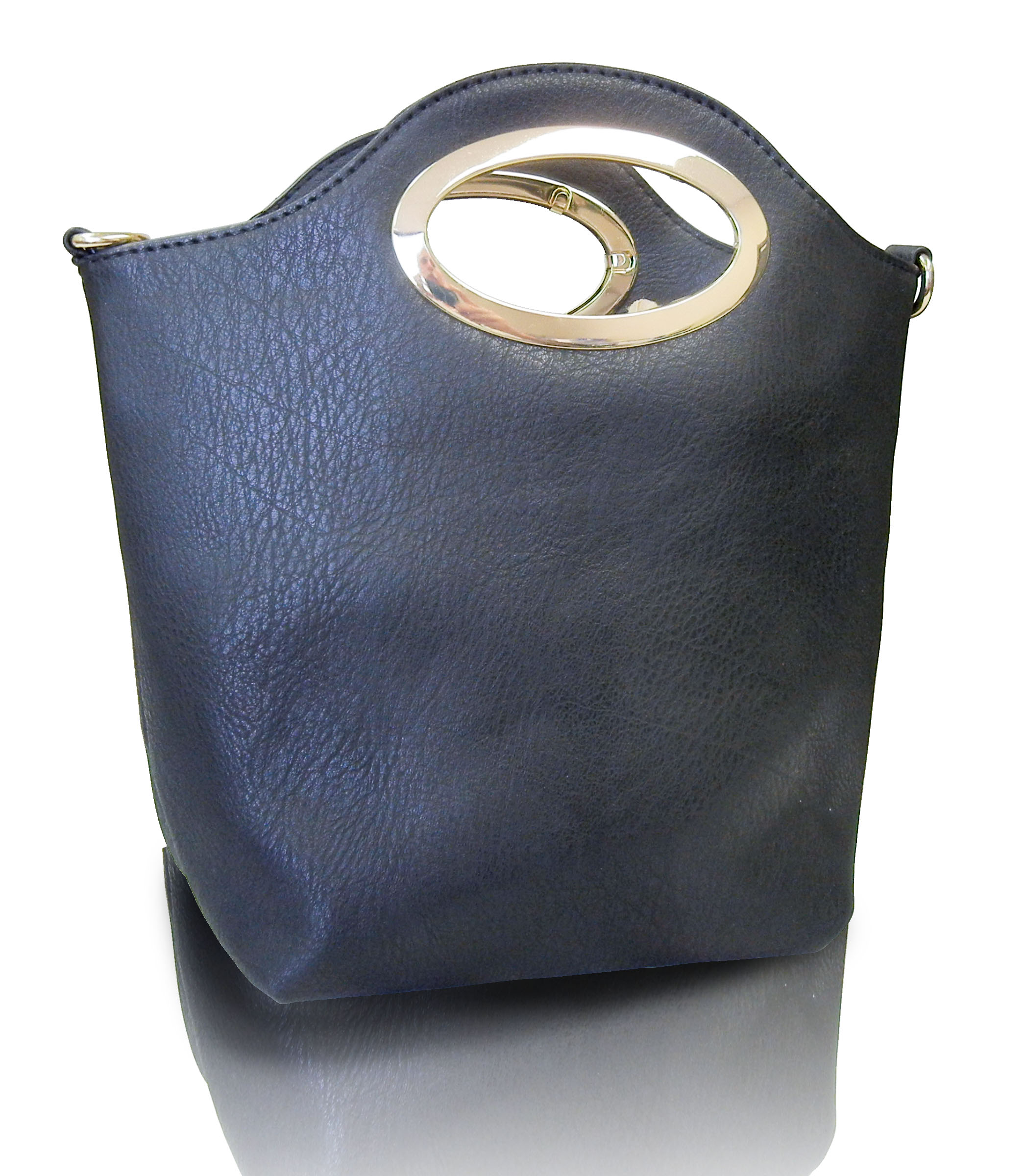 Black color Ladies Handbag with removable straps, satchel bag,with small companion bag,large,