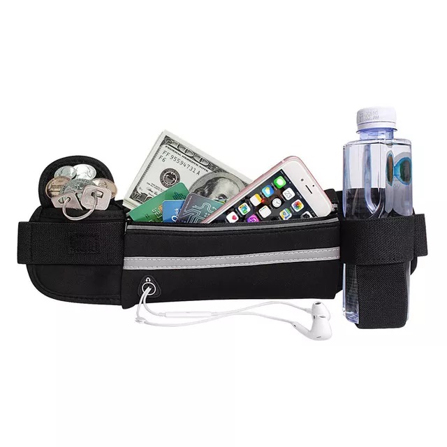 Light Belt Bag, Waist Bag, Fanny pack - water bottle holder