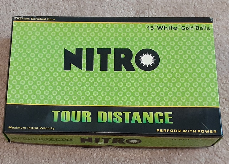 Nitro Tour Distance Titanium golf balls 15 pack for the average male golfer