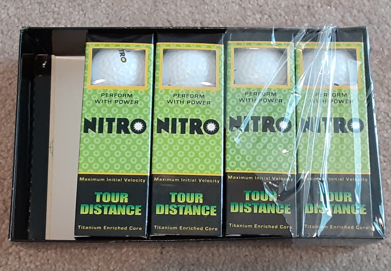 Nitro Tour Distance Titanium golf balls 15 pack for the average male golfer