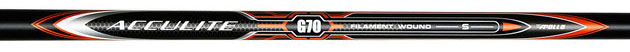 Apollo Acculite G70 graphite shaft, 70 grams only, filament wound