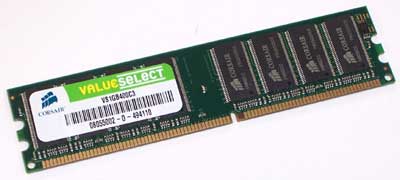 Corsair VS1GB400C3 1GB 400MHz PC-3200 DDR