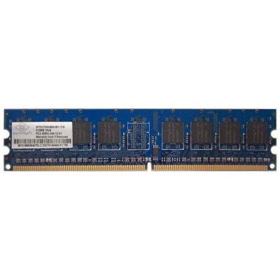 Nanya NT512T64U88A0BY-37B 512MB PC2-4200 DDR2 SDRAM Non-ECC 240 pin 1.8V 533MHz Unbuffered DIMM Memory