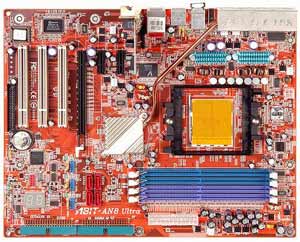ABIT AN8 Ultra Motherboard Socket 939,Athlon 64/64FX & Athlon 64 X2,NVIDIA NF4,3 PCI,3 PCI Express,DDR,Onboard Audio,Lan,IDE,SATA,RAID,ATX form factor