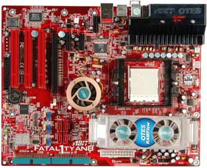 Abit Fatal1ty AN8 Motherboard Socket 939,AMD Athlon 64/64FX & Athlon 64 X2,NVIDIA NF4,3 PCI,3 PCI Express,DDR,Onboard Audio,Lan,IDE,SATA,RAID,ATX form factor