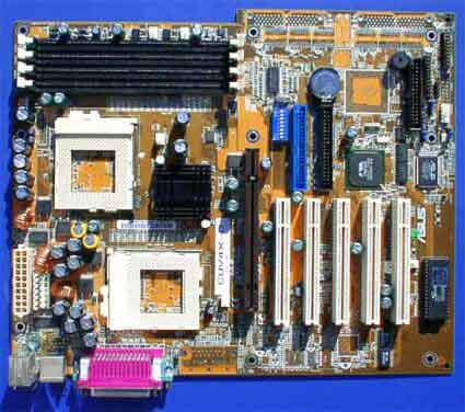 asus cuv4x-d Socket 370 motherboard dual pentium III  2 serial ports