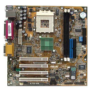 asus a7s-vm socket 462 / a motherboard with support for 168 pin pc133 sdram