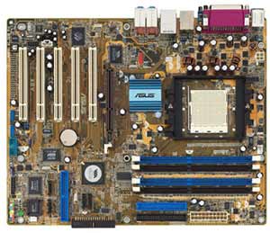 A8V-E Deluxe Socket 939 Motherboard AMD 64 Architecture with integrated Audio, LAN, WiFi-g, USB, 5 PCI, 1 AGP8X, VIA K8T800Pro, 4 DDR400/333/266 Un-Buffered ECC, SATA/RAID Support. 