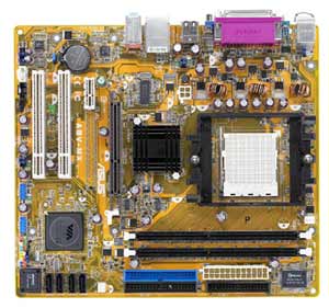 Asus K8S-MX Socket 939 Motherboard AMD 64 Architecture with integrated Video, Audio, LAN, USB, 1 AGP8X, 2 PCI, 1 PCI Express x1, 1 PCI Express x1, VIA K8M800 Chipset, 2 DDR400/333/266 Un-Buffered ECC, SATA2/RAID Support. 