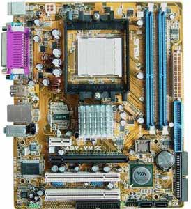 Asus A8V-VM SE Motherboard, Supports AMD Opteron   / Athlon 64 / Sempron processor in the Socket 939, VIA K8M890 chipset, 1 x PCIe x16, 1 x PCIe x1, 2 x 32-bit 33MHz PCI, DDR2, LAN, USB, IDE, SATA, RAID, Video, Audio, Micro-ATX Form Factor