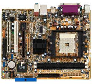 Asus K8S-MX Socket 754 Motherboard with Integrated Audio, LAN, USB, 5 PCI, 1 AGP, NVIDIA nForce4 4X, DDR400/333/266 Support. 