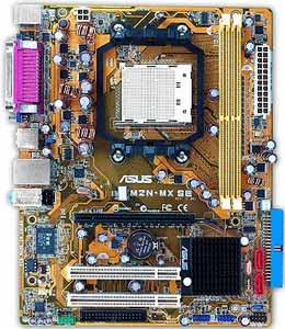 Asus M2N-MX SE Motherboard, Supports AMD Athlon 64X2 / Athlon 64 FX / Athlon 64 / Sempron processor in the Socket AM2, NVIDIA GeForce 6100 chipset, 1 x PCI Express x16, 2 x PCI 32-bit, DDR2, LAN, USB, IDE, SATA2, RAID, Video, Audio, SPDIF, Micro-ATX Form Factor