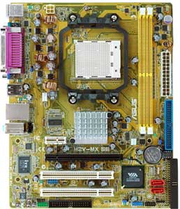 Asus M2V-MX SE Motherboard, Supports AMD Athlon 64X2 / Athlon 64 FX / Athlon 64 / Sempron / Opteron processor in the Socket AM2, VIA ® K8M890 chipset, 1 x PCI Express x16, 1 x PCIe x1, 2 x PCI 32-bit, DDR2, LAN, USB, IDE, SATA2, RAID, Video, Audio, SPDIF, Micro-ATX Form Factor