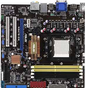 Asus M3A78-CM Motherboard Supports AMD Phenom FX / Phenom / Athlon 64X2 / Athlon 64 FX / Sempron processor in the Socket AM2+, AMD 780V/SB700 chipset, 1 x PCI Express x16, 1 x PCI-E x1, 2 x PCI 32-bit, DDR2, LAN, USB, IDE, SATA2, RAID, Video (VGA, DVI & DP), Audio, SPDIF, uATX Form Factor