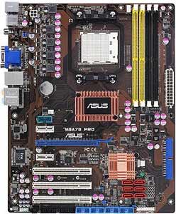 Asus M3A78 PRO Supports AMD Phenom FX / Phenom / Athlon 64X2 / Athlon 64 FX /  Sempron processor in the Socket AM2+, AMD 780G/SB700 chipset, 1 x PCI Express x16, 2 x PCI-E x1, 3 x PCI 32-bit, DDR2,  LAN, USB, IDE, SATA2, RAID, Video (VGA, HDMI), support Hybrid CrossFireX&trade;, Audio, SPDIF, ATX Form Factor