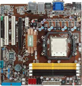 Asus M3N78-VM Supports AMD Phenom FX / Phenom / Athlon 64X2 / Athlon 64 FX / Sempron processor in the Socket AM2+, NVIDIA GeForce 8200 chipset, 1 x PCI Express x16, 1 x PCI-E x1, 2 x PCI 32-bit, DDR2, LAN, USB, IDE, SATA2, eSATA, RAID, Video (VGA, DVI & HDMI), Audio, SPDIF, uATX Form Factor
