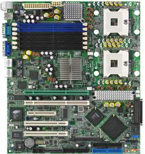 Asus NCLV-DS2 Motherboard, Supports Dual Intel ® Xeon processor in the Socket 604, Intel ® E7320 chipset, 1 x PCIe x8, 2 x PCIe x1, 2 x 32-bit 33MHz PCI, 1 x BMC SOCKET1, DDR2, Dual LAN, USB, IDE, SATA, SCSI, RAID, Video, E-ATX Form Factor