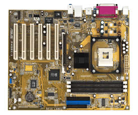 Asus P4s8x-x motherboard, Support Intel Hyper-Threading Technology, 3.06GHz P4, AGP 8X, S/PDIF out, USB 2.0, 533MHz FSB. The P4S8X-X motherboard incorporated the SiS 648 chipset to support the socket 478 P4 platform
