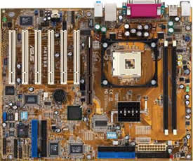 Asus P4T533 motherboard (Intel 850E) Series, 533MHZ FSB, 2 RIMM for RIMM3200/RIMM4200 memory, 6 PCI, 1 AGP Pro w/ optional USB 2.0, Audio & LAN, ATX Form Factor