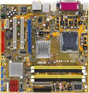 Asus P5E-VM DO Motherboard, Supports Intel® Core2   Quad / Extreme / Core2 Duo / Pentium® Extreme / Pentium® D / Pentium® 4 / Celeron® D  processor in the Socket LGA 775, Intel® Q35 chipset, 1 x PCI Express x16, 1 x PCIe x1, 2 x 32-bit  PCI, DDR2, LAN, USB, TPM, IDE, SATA2, RAID, Firewire, Video, Audio, SPDIF, Micro-ATX Form Factor