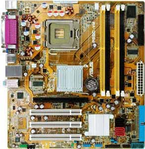 Asus P5GC-VM TPM Motherboard, Supports Intel ® Core2 Duo / Pentium ® D / Pentium ® 4 / Celeron ® D  processor in the Socket LGA 775, Intel ® 945GC chipset, 1 x PCI Express x16, 3 x 32-bit  PCI, DDR2, LAN, USB, IDE, SATA2, Video, Audio, SPDIF, Micro-ATX Form Factor