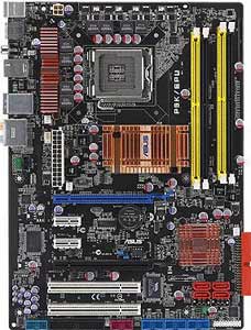 Asus P5K/EPU Motherboard, Supports Intel ® Core2 Quad / Core2 Extreme / Core2 Duo / Pentium ® Extreme / Pentium ® D / Pentium ® 4 / Celeron ® D  processor in the Socket LGA 775, Intel ® P35 chipset, 2 x PCI Express x16, 2 x PCIe x1, 2 x 32-bit  PCI, DDR2,  LAN, USB, IDE, SATA2, Firewire, Audio, SPDIF, ATX Form Factor