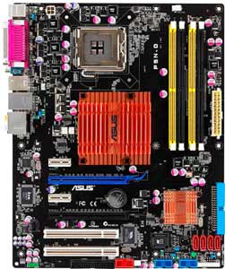 Asus P5N-D Motherboard, Supports Intel® Core2   Quad / Extreme / Core2 Duo / Pentium® Extreme / Pentium® D / Pentium® 4 / Celeron® D  processor in the Socket LGA 775, nVidia nForce 750i SLI chipset, 2 x PCI Express x16, 2 x PCIe x1, 2 x 32-bit  PCI, DDR2,  LAN, USB, IDE, SATA2, RAID, Firewire, Audio, SPDIF, ATX Form Factor