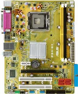 Asus P5N-MX Motherboard, Supports Intel  Core2 Quad / Core2 Duo / Pentium  D / Pentium  4 / Celeron  D  processor in the Socket LGA 775, NVIDIA GeForce 7050 chipset, 1 x PCI Express x16, 1 x PCIe x1, 2 x 32-bit  PCI, DDR2, LAN, USB, IDE, SATA2, RAID, Video, Audio, SPDIF, Micro-ATX Form Factor