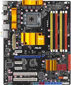 Asus P5QC Motherboard, Supports Intel ® Core2 Quad / Core2 Extreme / Core2 Duo / Pentium ® Extreme / Pentium ® D / Pentium ® 4 / Celeron ® D processor in the Socket LGA 775, Intel ® P45 chipset, 1 x PCI Express x16, 3 x PCIe x1, 2 x 32-bit PCI, DDR2 & DDR3, LAN, USB, IDE, SATA2, RAID, EZ Backup, Firewire, Audio, SPDIF, ATX Form Factor