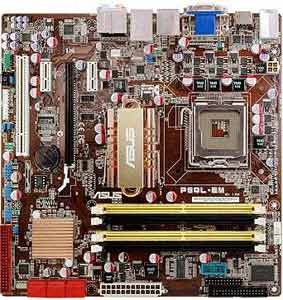Asus P5QL-EM Motherboard, Supports Intel® Core2 Quad / Core2 Extreme / Core2 Duo / Pentium® Extreme / Pentium® D / Pentium® 4 / Celeron® D processor in the Socket LGA 775, Intel® G43 chipset, 1 x PCI Express x16, 2 x PCIe x1, 1 x 32-bit PCI, DDR2, LAN, USB, IDE, SATA2, Video (VGA, DVI & HDMI), Firewire, Audio, SPDIF, uATX Form Factor
