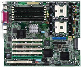 asus dual xeon PR-DLS motherboard supports up to dual Intel  Xeon 2.4GHz processors, 12GB registered DDR200 DRAM. Incorporated with dual channel ultra-160/320 SCSI controller, 8MB ATI RAGE-XL VGA, 5 x PCI-X slots, Intel 82551 10/100 LAN & 82544 Gigabit LAN, server motherboard