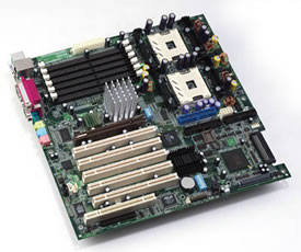 ASUS PR-DLSW Motherboard, supports up to dual Intel Xeon 2.4GHz processors, 12GB registered DDR200 DRAM, Incorporated with dual channel ultra-160/320 SCSI controller, 5 x PCI-X slots, AGP PRO/4X slot, C-Media CMI8738 PCI Audio & Intel  82551 10/100 LAN, server motherboard great for high-end graphics professionals